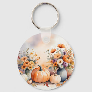 Watercolor celebrating fall key ring