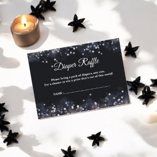 Watercolor Celestial Boy Baby Shower  Enclosure Card