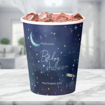 Watercolor Celestial Sky Moon & Stars Baby Shower