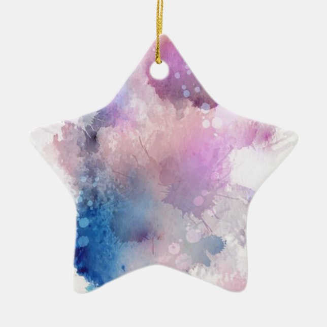 Watercolor Ceramic Tree Decoration (Front)