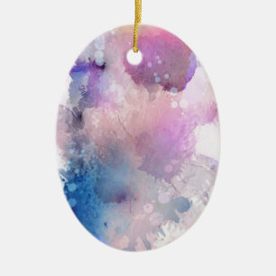 Watercolor Ceramic Tree Decoration