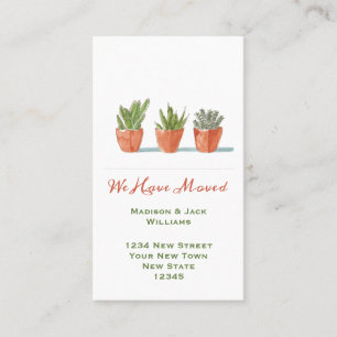 Watercolor Change of Address   Moving Announcement