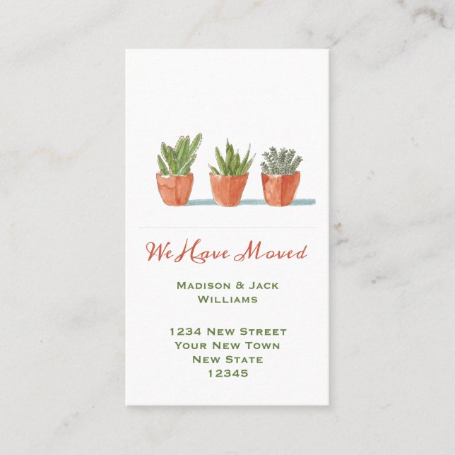 Watercolor Change of Address | Moving Announcement (Front)