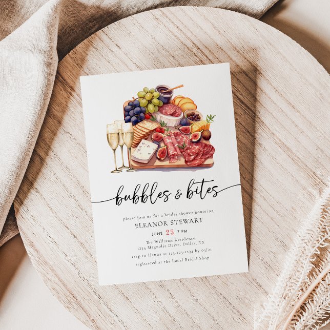Watercolor Charcuterie Board Bridal Shower Invitation (Creator Uploaded)
