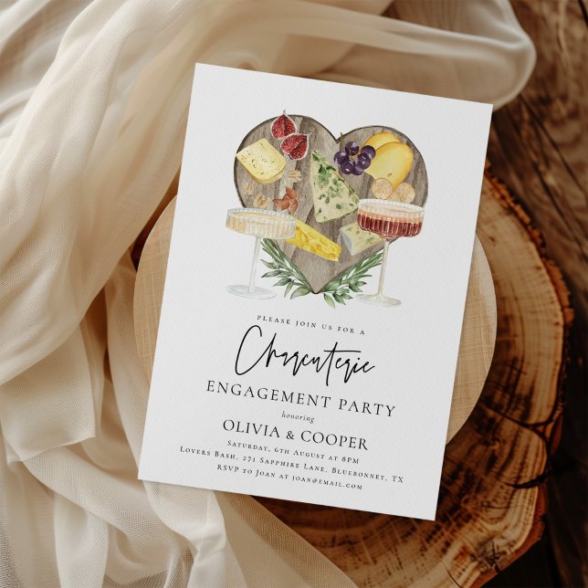 Watercolor Charcuterie Board Engagement Party Invitation (Creator Uploaded)