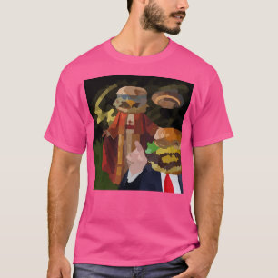 Watercolor Cheeseburger Angry Alien T-Shirt