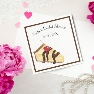Watercolor Cheesecake Bridal Shower Napkin