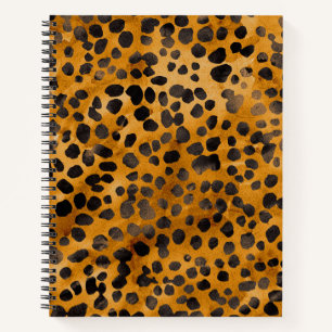 Watercolor Cheetah Print Notebook
