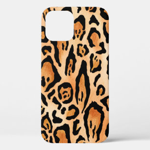 Watercolor cheetah print pattern iPhone 12 case