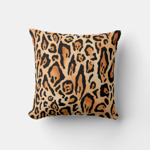 Watercolor cheetah print pattern cushion
