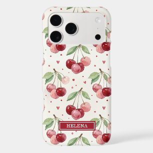 Watercolor Cherries Monogrammed