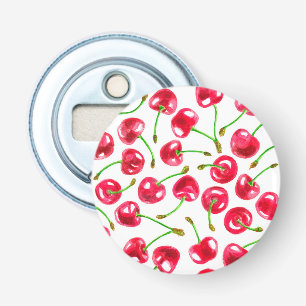 Watercolor cherries pattern bottle opener