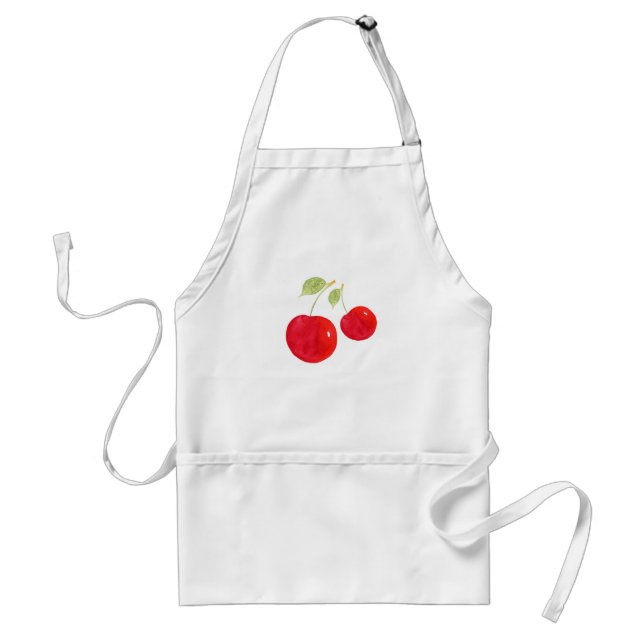 Watercolor Cherries Standard Apron (Front)