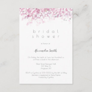 Watercolor cherry blossom bridal shower invitation