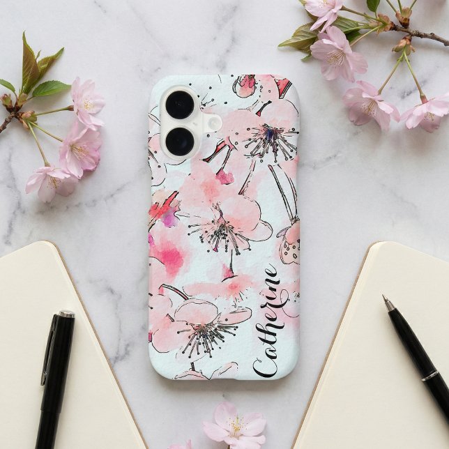 Watercolor Cherry Blossom Floral Script Name (Creator Uploaded)