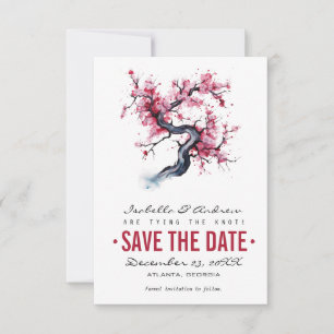 Watercolor Cherry Blossom Save The Date