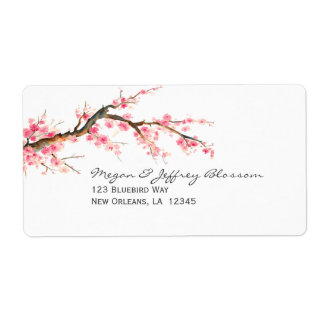 Watercolor Cherry Blossom Tree Branch