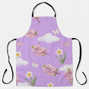 Watercolor Cherry Blossoms Apron