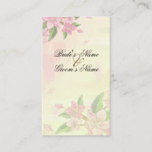 Watercolor Cherry Blossoms Butterflies Enclosure Card