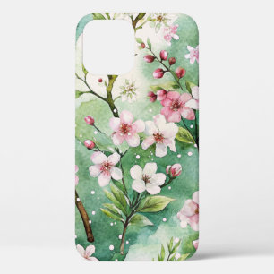 Watercolor Cherry Blossoms iPhone 12 Case