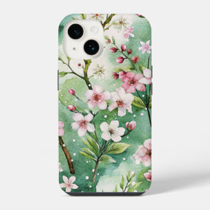 Watercolor Cherry Blossoms iPhone 14 Case