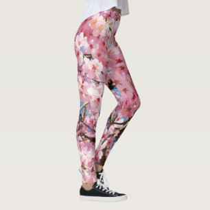 Watercolor Cherry Blossoms Leggings