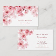 Watercolor Cherry Blossoms Pink Floral