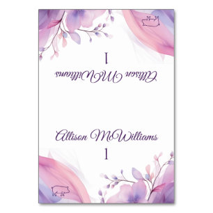 Watercolor Cherry Blossoms-Pork Icon-Wedding- Table Number