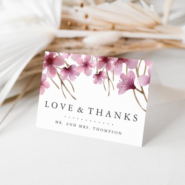 Watercolor Cherry Blossoms Thank You (Creator Uploaded)