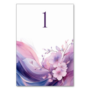 Watercolor Cherry Blossoms-Wedding Table Card