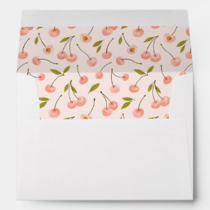 Watercolor Cherry Pattern Envelope