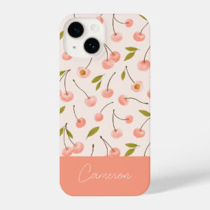 Watercolor Cherry Pattern iPhone 14 Case