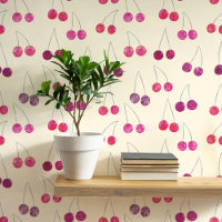Watercolor Cherry Pattern