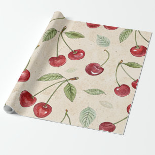 Watercolor Cherry Wrapping Paper