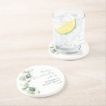 Watercolor Chic Eucalyptus Bridal Shower Swag Coaster<br><div class="desc">Eucalyptus Greenery Watercolor Bridal Shower Thank You coaster that you can easily customise for your special event and annual occasions.</div>