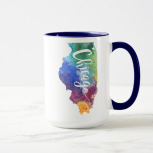 Watercolor Chicago Mug