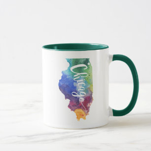 Watercolor Chicago Mug