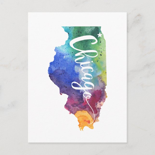Watercolor Chicago Postcard (Front)