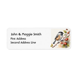Watercolor Chickadee Bird Nature Animal Art