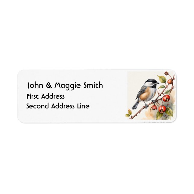 Watercolor Chickadee Bird Nature Animal Art (Front)