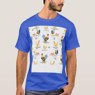 Watercolor Chicken And Rooster T-Shirt