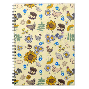 Watercolor Chicken Coop Notebook