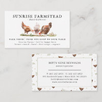 Watercolor Chickens | Farm Fresh Eggs