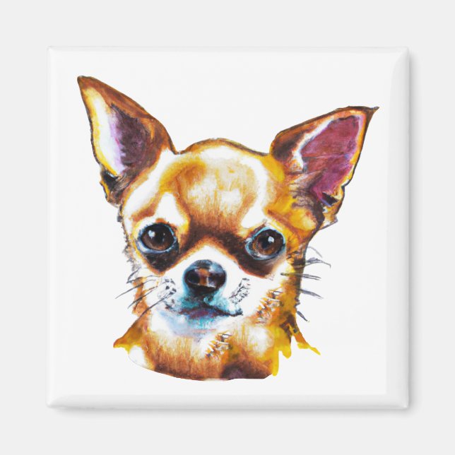 Watercolor Chihuahua Magnet (Front)