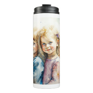 Watercolor Children Thermal Tumbler 