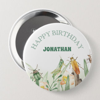 Watercolor Child's Bug Insect Birthday 10 Cm Round Badge