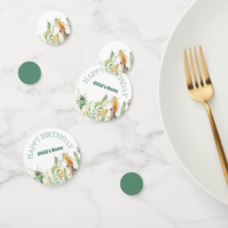 Watercolor Child's Bug Insect Birthday Confetti