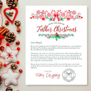 Watercolor Child's Letter from Father Christmas