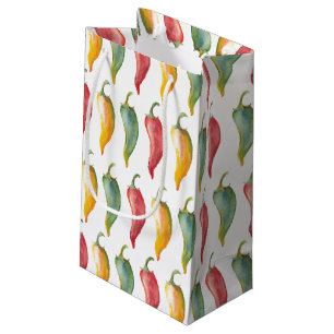 Watercolor Chilli Pepper Small Gift Bag