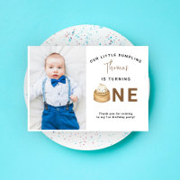 Watercolor Chinese dumpling first birthday party